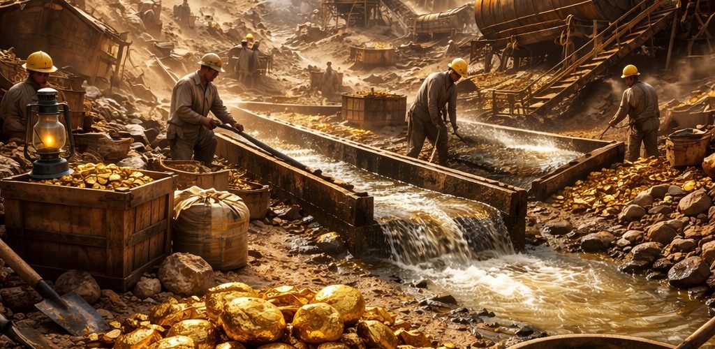 Gold Mining Field and Operations